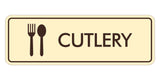 Signs ByLITA Standard Cutlery Door or Wall Sign Easy Installation | Durable Construction | Kitchen Essentials | Hygiene | AirBnB Signs