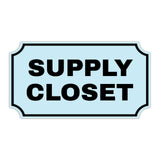Notched Standard Supply Closet Wall or Door Sign | Facilities and Rooms Sign