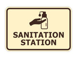 Signs ByLITA Classic Framed Sanitation Station Door or Wall Sign Easy Installation | Health And Safety | Building And Hospitality Signs