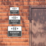 Classic Framed Plus Elevator - مصعد Door or Wall Sign | Bilingual General Signs - Arabic