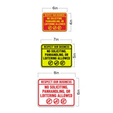 Signs ByLITA Classic Framed Respect Our Business: No Soliciting, Panhandling, or Loitering Allowed Wall or Door Sign (Multipacks)
