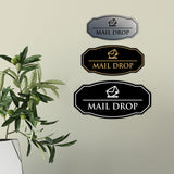 Signs ByLITA Victorian Mail Drop Durable ABS Plastic | Laser Engraved | Easy Installation | Elegant Design Wall or Door Sign