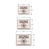 Classic Framed Plus Captain's Quarters Authorized Personnel Only Door or Wall Sign | Boats & Yachts Signage