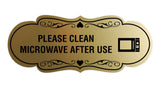 Signs ByLITA Designer Please Clean Microwave After Use Wall or Door Sign