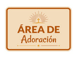 Classic Framed Plus Área de Adoración — Worship Area Door or Wall Sign | Spanish - Church Room & Area Signs