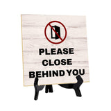 Quiet Zones & Visitor Instructions Table Signs 5"x 5" Square Table Sign With Acrylic Easel