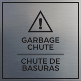 Signs ByLITA Square Garbage Chute Door or Wall Sign | Spanish Bilingual Business And Office Signs