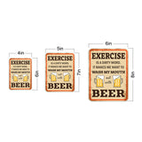Portrait Round Plus Exercise is a Dirty Word. It Makes Me Want To Wash My Mouth Out With Beer Wall or Door Sign | Funny Naughty Decor