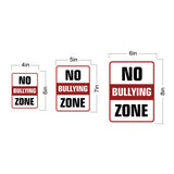 Portrait Round Plus No Bullying Zone Wall or Door Sign | Warning Signage