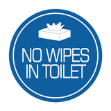 Signs ByLITA Circle No Wipes In Toilet Wall or Door Sign