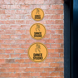 Circle Plus Dance studio Wall or Door Sign | Easy Installation | Business & Studio Signage