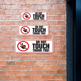 Standard Plus Do Not Touch Thank You Wall or Door Sign | Office Public Signage