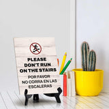Customer Notification Bilingual Table Signs with Acrylic Stand (6x8“)