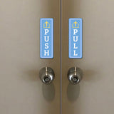 Signs ByLITA Vertical Push and Pull Door Signs (Bible Pages Church Entrance)
