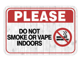 Classic Framed Plus Please Do Not Smoke Or Vape Indoors Door or Wall Sign | Public Notice Signs