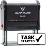 Vivid Stamp Task Started Self-Inking Rubber Stamps Teachers And Schools | Motivational Stamps For Children | Re-inkable Ink Pad
