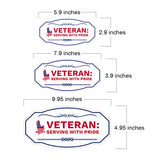 Victorian Plus Veteran: Serving with Pride Wall or Door Sign| Honor Veterans with Military Signs | US Pride | Businesses and Homes