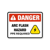 Classic Framed Plus Danger: Arc Flash Hazard – PPE Required Door or Wall Sign | Miscellaneous Warning Signs - Industrial & Construction