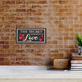 The Secret Ingredient Is Love 5x10 Hanging Plus Wall or Door Sign | Funny Home Décor