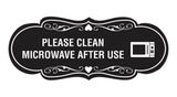 Signs ByLITA Designer Please Clean Microwave After Use Wall or Door Sign