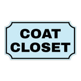 Notched Standard Coat Closet Wall or Door Sign | Facilities and Rooms Sign