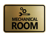 Classic Framed Mechanical Room Wall or Door Sign