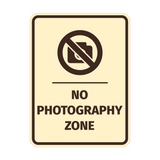 Signs ByLITA Portrait Round No Photography Zone Door or Wall Sign Easy Installation | Directing Artists & Co-Workers | Music | Concert | Festivals