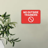 Classic Framed Plus No Outside Trainers Door or Wall Sign | Gym Etiquette