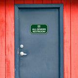 Notched Standard All Gender Restroom Wall or Door Sign
