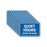 Signs ByLITA Classic Framed, Quiet Hours 10 pm to 8 am Wall or Door Sign (Multipacks)