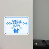 Classic Framed Plus Family Consultation Room Door or Wall Sign | Hygiene and Safety Signage