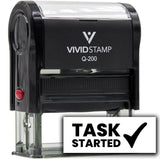 Vivid Stamp Task Started Self-Inking Rubber Stamps Teachers And Schools | Motivational Stamps For Children | Re-inkable Ink Pad