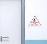 Standard' Emergency Exit – Keep Clear' Wall or Door Sign