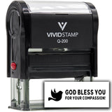 Vivid Stamp God bless you for your compassion! Self-Inking Rubber Stamps