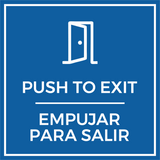 Signs ByLITA Square Push To Exit Wall or Door Sign | Spanish Bilingual Business And Office Signs
