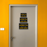 Classic Framed Plus If Something Here Offends You Please Let Us Know We Can All Use A Good Laugh Door or Wall Sign | Funny Wall Decor Bar