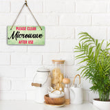Please Clean Microwave After Use 5x10 Hanging Plus Wall or Door Sign | Home & Office Décor