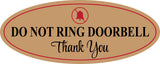 Oval Plus Do Not Ring Doorbell Thank You Wall or Door Sign | Home Signage No Soliciting