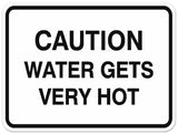 Signs ByLITA Classic Framed CAUTION WATER GETS VERY HOT Door or Wall Sign Durable Plastic | Easy Installation | Elegant Design
