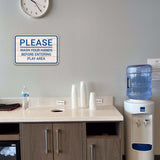 Classic Framed Plus Please Wash Your Hands Before Entering Play Area Door or Wall Sign | Children's Warning and Safety Signs