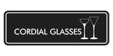 Signs ByLITA Standard Cordial Glasses Door or Wall Sign Easy Installation | Durable Construction | Kitchen Essentials | Hygiene | AirBnB Signs