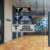 Signs ByLITA Standard Cuarto de Rociadores contra incendios Wall or Door Sign | Spanish Fire Safety Signs