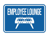 Classic Framed Employee Lounge Wall or Door Sign