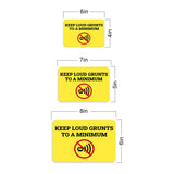 Classic Framed Plus Keep Loud Grunts to a Minimum Door or Wall Sign | Gym Etiquette