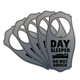 Day Sleeper Do Not Knock Door Hanger | House or Business Door Sign