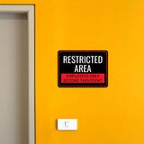Classic Framed Plus Restricted Area – Employees Only Beyond This Point Door or Wall Sign | General Security Notices