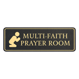 Standard Plus Multi-Faith Prayer Room Wall or Door Sign | Religious Worship Signage