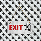 Exit 5x10 Hanging Plus Wall or Door Sign | Office Warning Signage