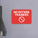 Classic Framed Plus No Outside Trainers Door or Wall Sign | Gym Etiquette
