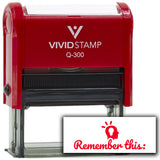 Vivid Stamp Remember This: Self-Inking Rubber Stamps Teachers And Schools | Motivational Stamps For Children | Re-inkable Ink Pad